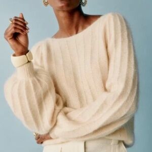 NWT Sezane Balloon Sleeve Sweater size L